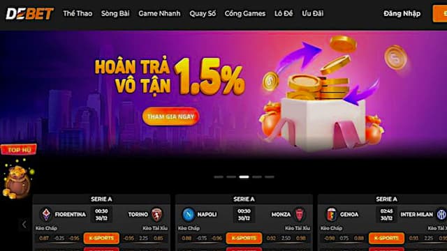 Chính sách ưu đãi tại DEBET khiến cược thủ mê mẩn